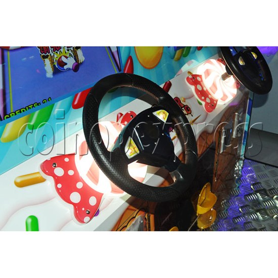 Sugar Racing Video Driving Game 2 Players - steering wheel