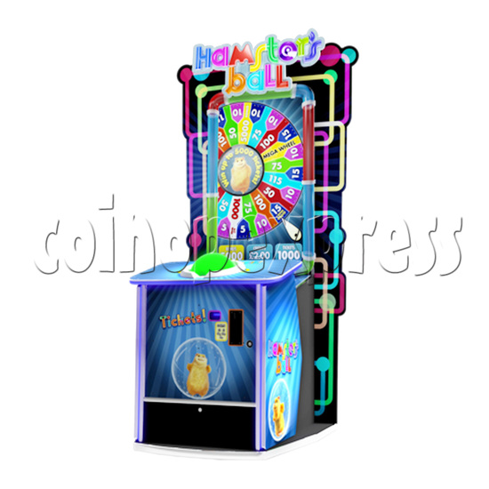 Hamster's ball Ticket Redemption Arcade Game - right view