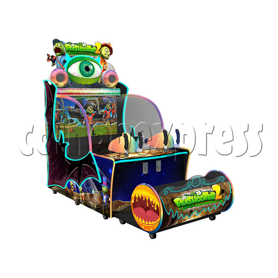 Pea Shooter 2 Ball Shooting Ticket Redemption Arcade Machine - left view