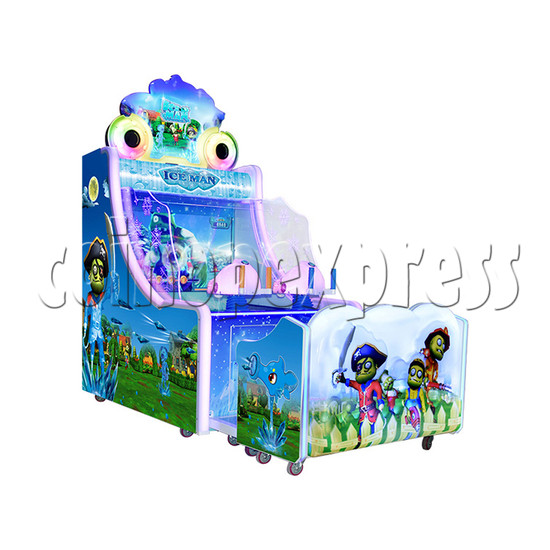 Ice Man Water shooting Game Arcade Machine - left view 2