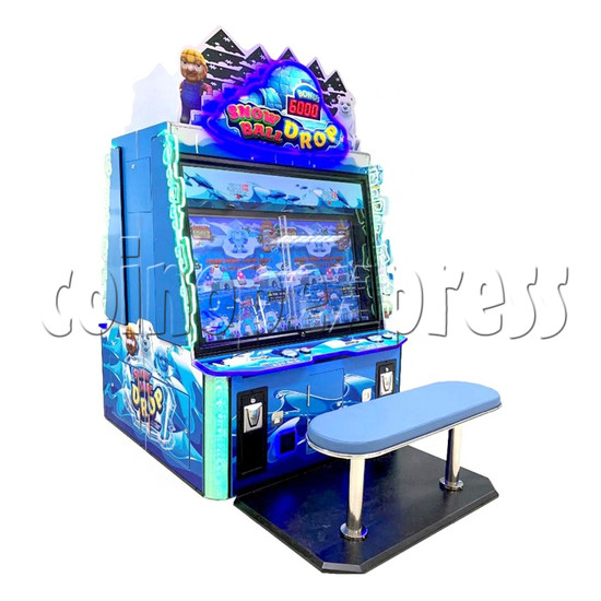 Snow Ball Drop Ticket Redemption Game Machine 4 Players - angle view