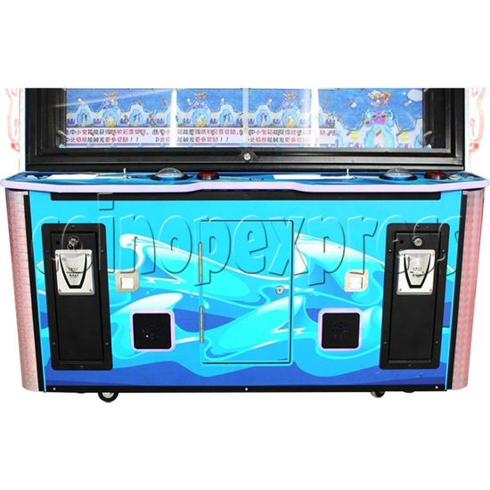 Snow Ball Drop Ticket Redemption Game Machine 4 Players - front door