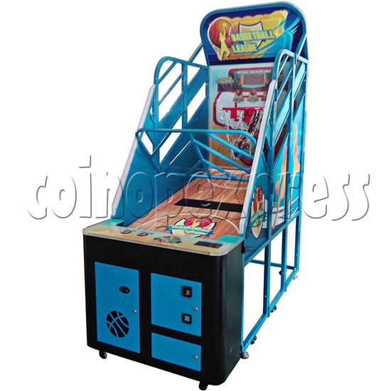 Basketball League Ticket Redemption Arcade Machine - angle view