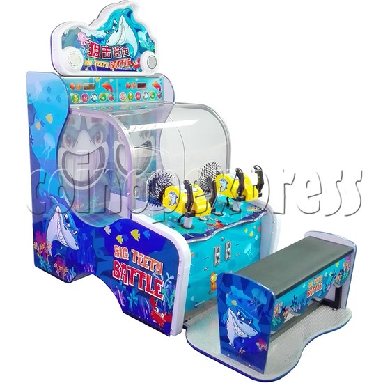 Big Teeth Battle shooting game Arcade Machine - left view