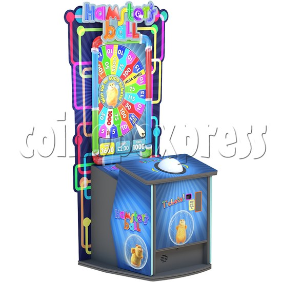 Hamster's ball Ticket Redemption Arcade Game - left view