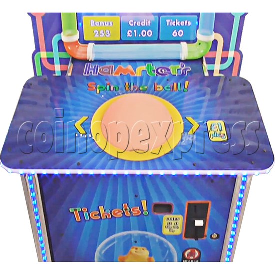 Hamster's ball Ticket Redemption Arcade Game - control panel