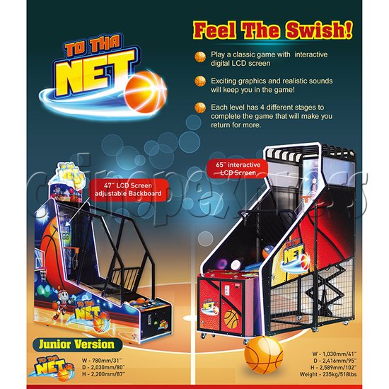 To Tha Net Junior Basketball Arcade Ticket Redemption Game Machine - catalogue