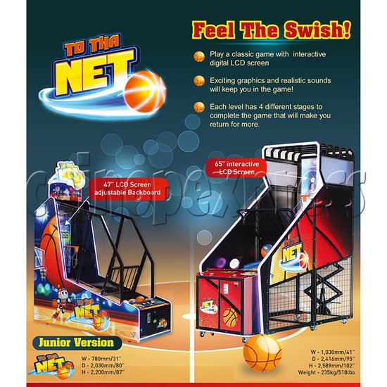 To Tha Net Basketball Arcade Ticket Redemption Game Machine - catalogue