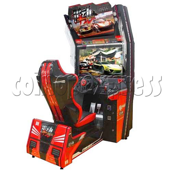 Storm Racer Arcade Video Racing Game Machine - angle view