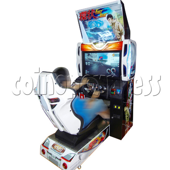 Fast Beat Loop Racer Arcade Video Racing Game Machine - gameplay