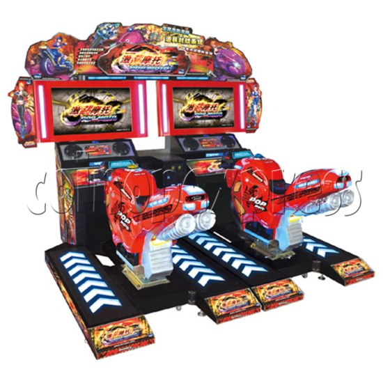 Pop Motor Arcade Video Racing Game Machine - left view