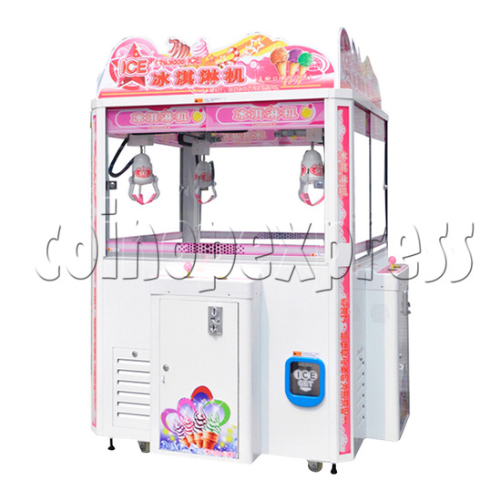 Ice Cream Claw Vedning Machine - 4 Players white color