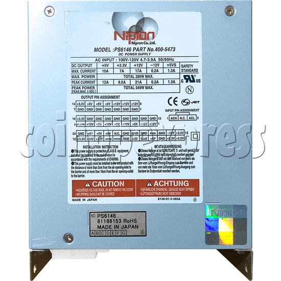 Power Supply Sega 400-5473 Specification
