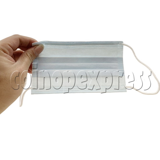 Disposable Blue Standard Medical Surgical Face Mask - back view