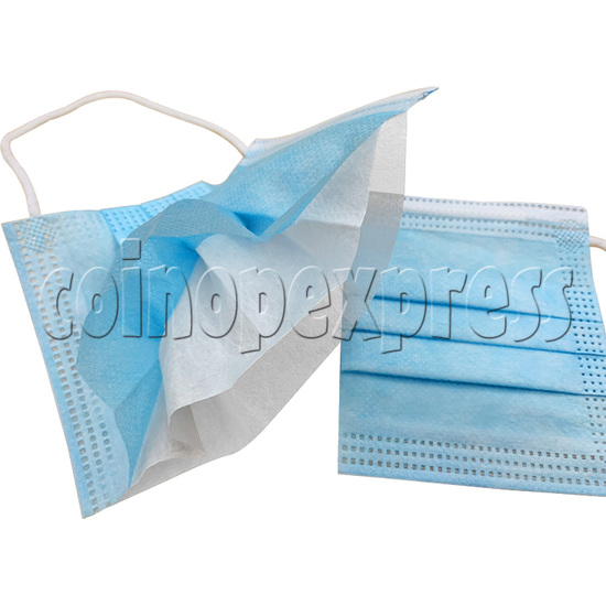 Disposable Blue Standard Medical Surgical Face Mask - detail view