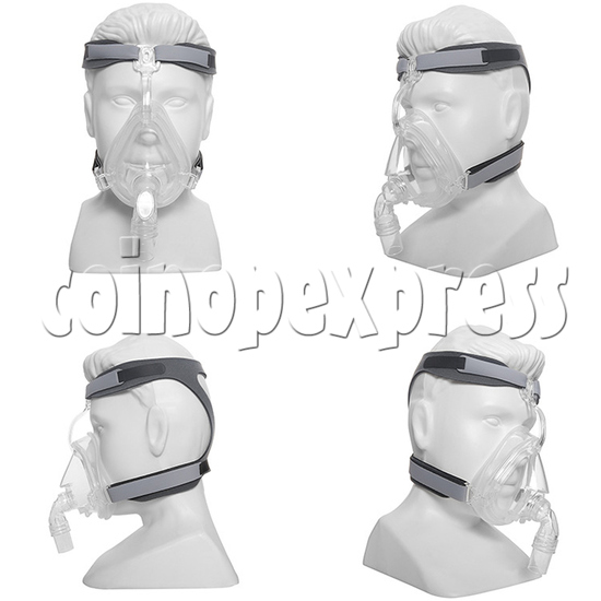 Medical Durable Sleep Apnea ComfortGel Full Face CPAP Nasal Mask With Headgear Strap - multi-angle