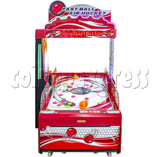 Fast Ball Air Hockey Ticket Redemption Machine Small Size - red color side view