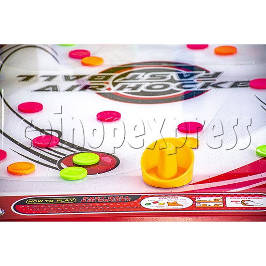 Fast Ball Air Hockey Ticket Redemption Machine Small Size - pusher and puck
