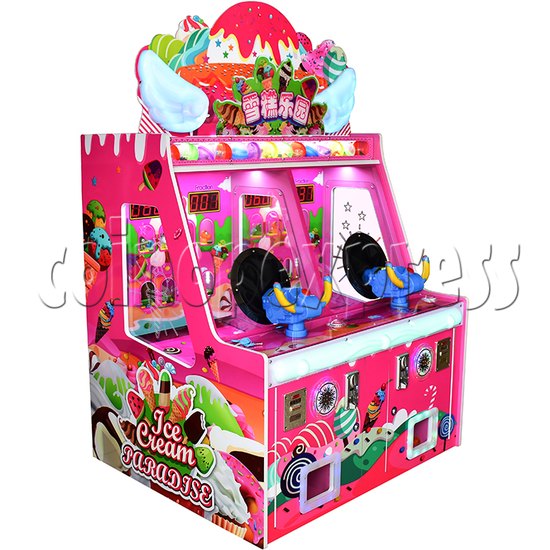 Ice Cream Paradise Ball Shooting Machine 2 Players - ice cream pink color left view