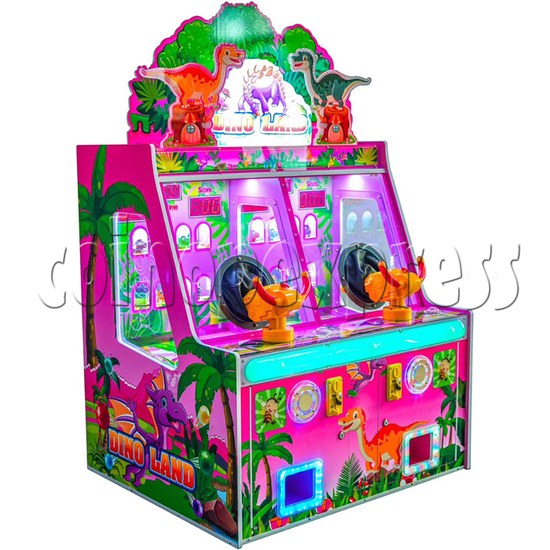Ice Cream Paradise Ball Shooting Machine 2 Players - dino land pink color left view