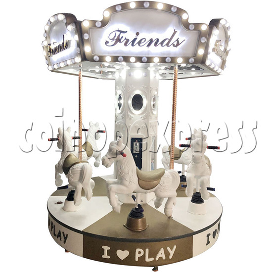 White Horse Prince Carousel (6 player) - brown color