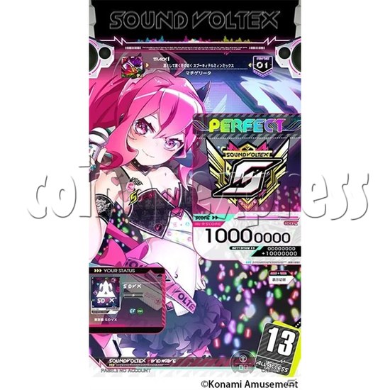 Sound Voltex 5 Vivid Wave Arcade Machine - screen display 1