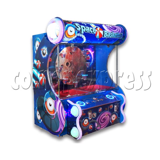 Space Basketball Match Shooting Ball Tickets Redemption Arcade Machine - left view