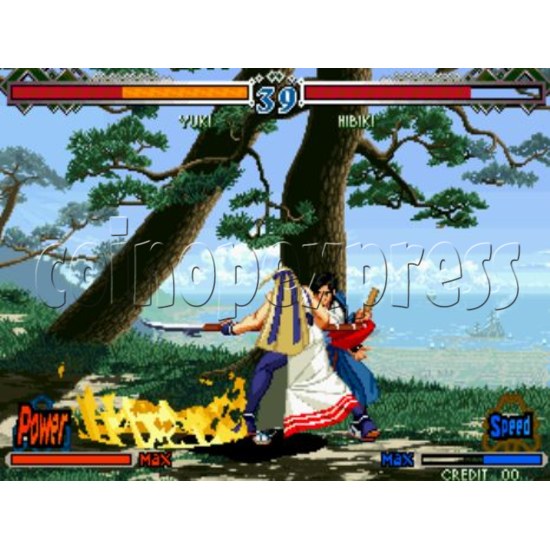 Last Blade 2 (Bakumatsu Roman: Dai Ni Maku Gekka no Kenshi)Arcade cartridge-game play 1