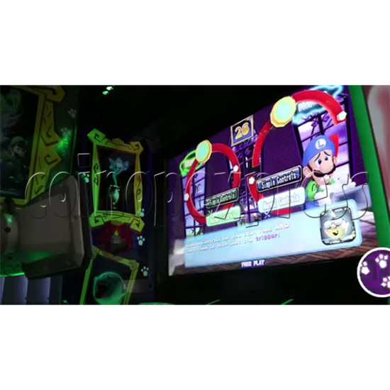 Luigi's Mansion Video Arcade Game Machine - screen display 1