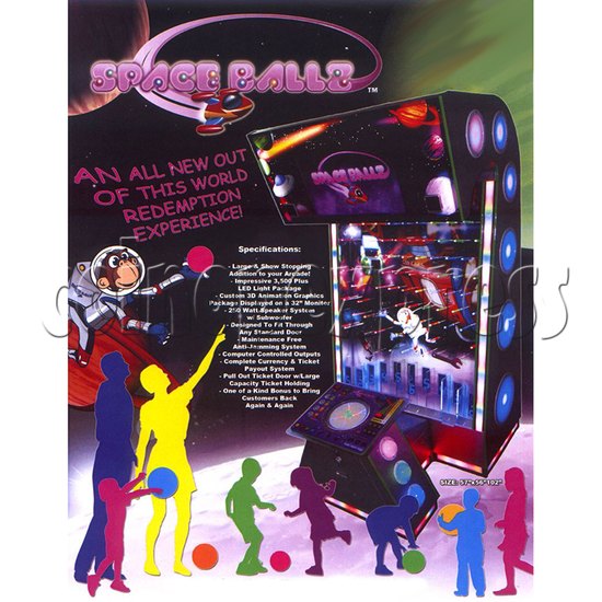 Space Ballz Ticket Redemption Machine brochure