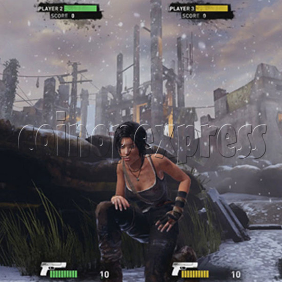 Tomb Raider Arcade Shooting Machine screen display