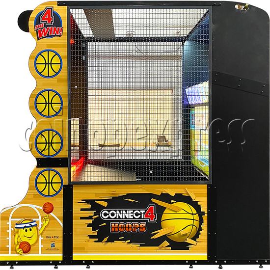 Connect 4 Hoops Arcade Game Machine  side view