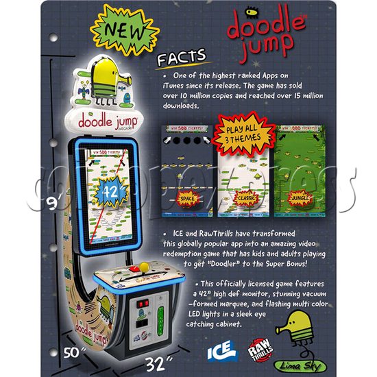 Doodle Jump Ticket Redemption Machine brochure