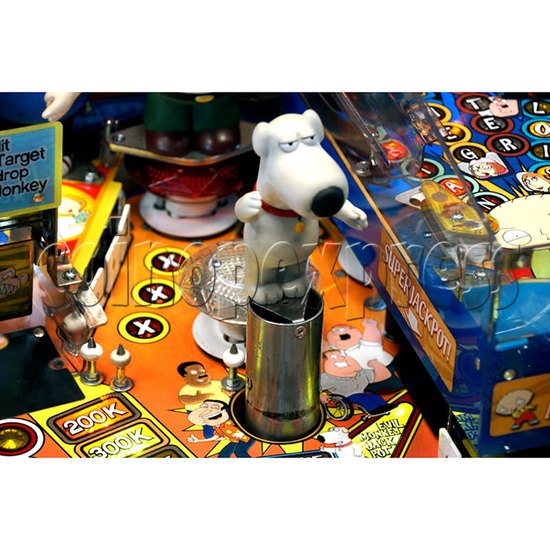 Family Guy Pinball Machine - brian and beer can