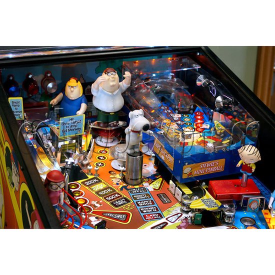 Family Guy Pinball Machine - upper playfield