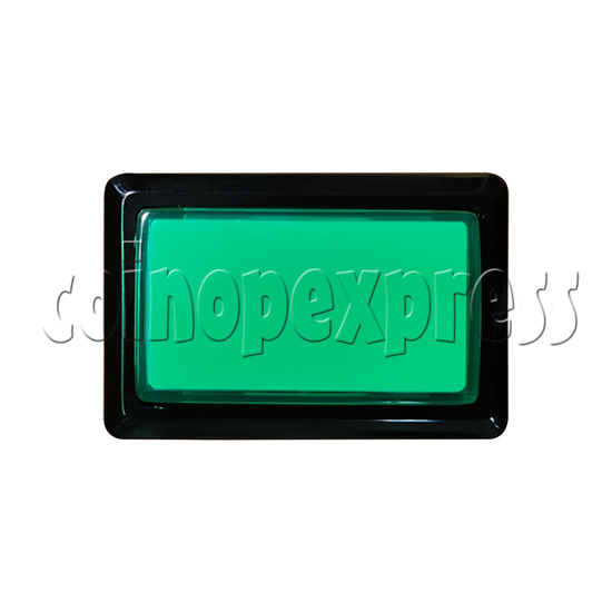 Rectangular Illuminated Push Button with LED Light - Square Edge