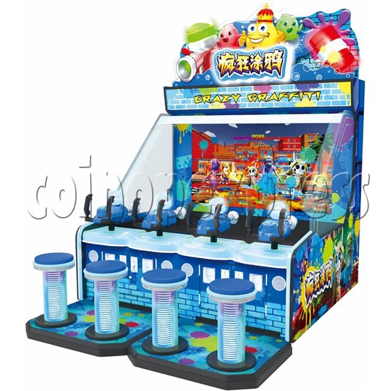 Crazy Graffiti Water Shooting Amusement Machine exposed view