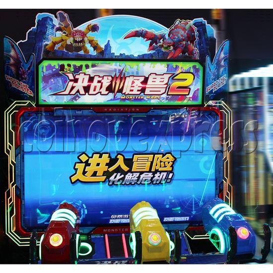 Monster Wars 2 Ticket Redemption Machine 3 Players screen display