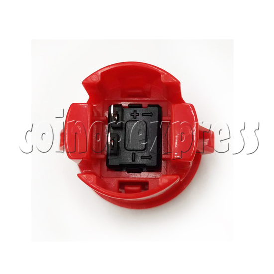 30mm Round Momentary Contact Push Button with Clipper bottom view