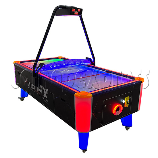 Large Air Hockey with Light Box and Table LED Light 4 Players Air FX side view 1