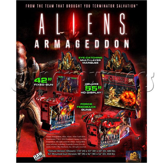 Aliens Armageddon Deluxe Shooting Arcade Machine (Used)