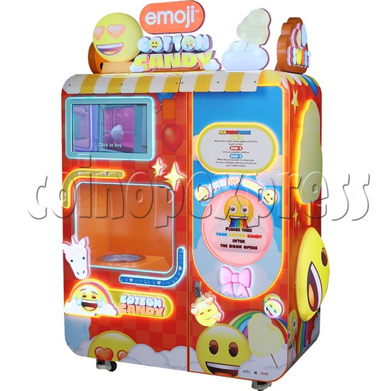 Emoji Cotton Candy Vending Machine right view