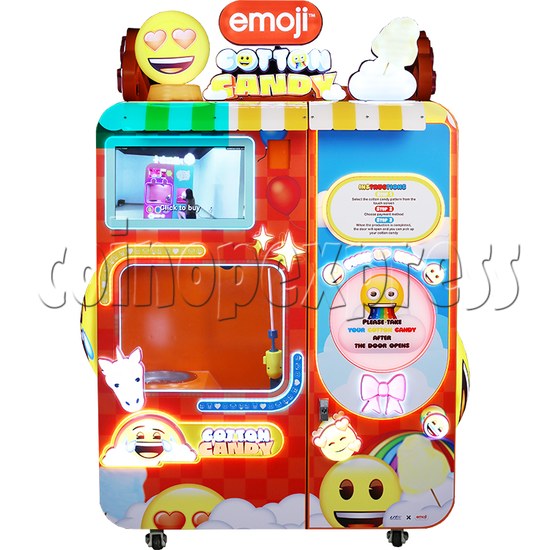 Emoji Cotton Candy Vending Machine front view