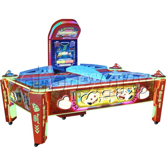 Emoji Power Puck Air Hockey Machine (multi-puck version) left view