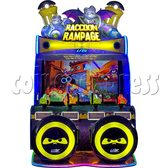 Raccoon Rampage Water Shooting Machine (4 Players) front view
