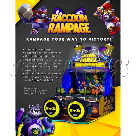 Raccoon Rampage Water Shooting Machine (4 Players) catalog