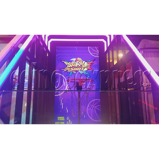 Storm Shot 3 Basketball Arcade Ticket Redemption Machine screen display