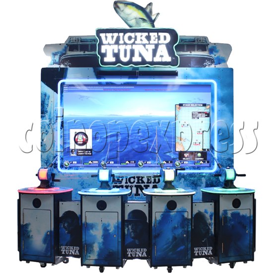 Wicked Tuna Fishing Simulation Arcade Machine (4 players) front view