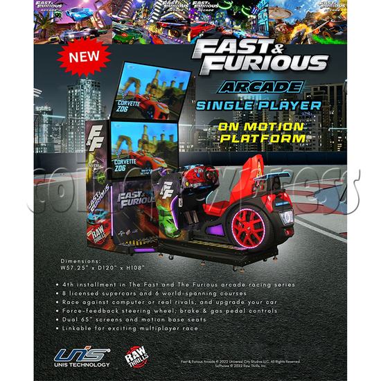 Fast and Furious Arcade Machine Motion Version catalog