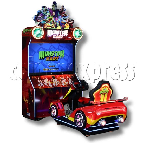 Monster Kart Racing Arcade Machine left view